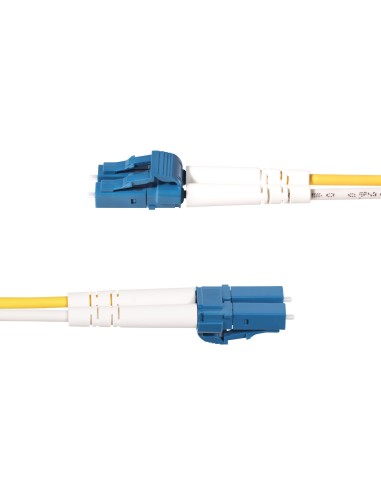Cable de Fibra Óptica LC a SC (UPC) OS2 Monomodo 9/125µm 100G LSZH Dúplex de 1m - Low Insertion Loss - Resistente a Dobleces - 